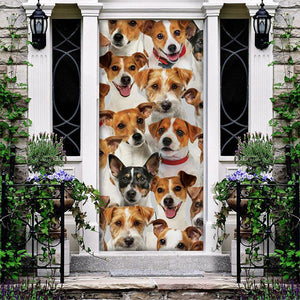 A Bunch Of Jack Russell Terriers Door Cover/Great Gift Idea For Dog Lovers
