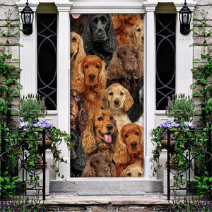A Bunch Of English Cocker Spaniels Door Cover/Great Gift Idea For Dog Lovers