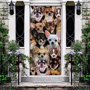 A Bunch Of Chihuahuas Door Cover/Great Gift Idea For Dog Lovers