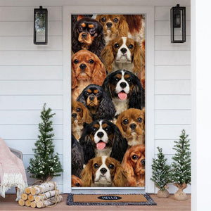A Bunch Of Cavalier King Charles Spaniels Door Cover/Great Gift Idea For Dog Lovers