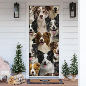 A Bunch Of Border Collies Door Cover/Great Gift Idea For Dog Lovers