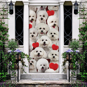 A Bunch Of Bichon Frises Door Cover/Great Gift Idea For Dog Lovers
