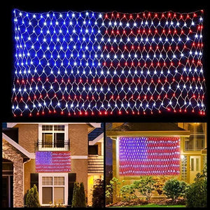 American Flag 420 Led String Lights-large Usa Flag Outdoor Lights