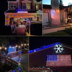American Flag 420 Led String Lights-large Usa Flag Outdoor Lights