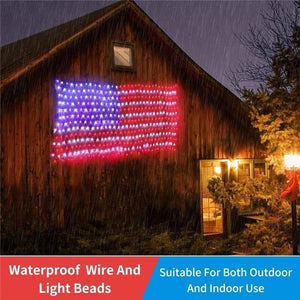 American Flag 420 Led String Lights-large Usa Flag Outdoor Lights