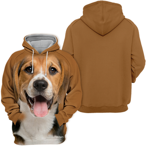 Unisex 3D Graphic Hoodies Animals Dogs Beagle Happy