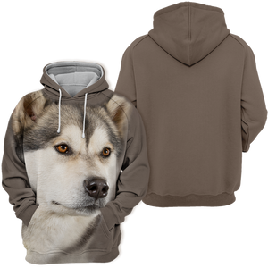 Unisex 3D Graphic Hoodies Animals Dogs Alaskan Husky Puppy Quiet