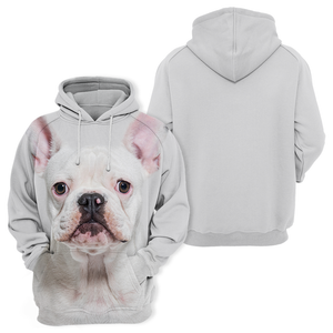 Unisex 3D Graphic Hoodies Animals Dogs French Bulldog White