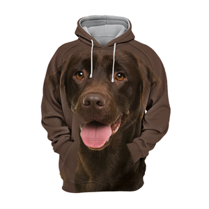 Unisex 3D Graphic Hoodies Animals Dogs Labrador Chocolate Smile