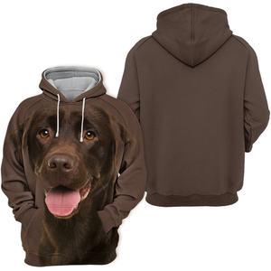 Unisex 3D Graphic Hoodies Animals Dogs Labrador Chocolate Smile