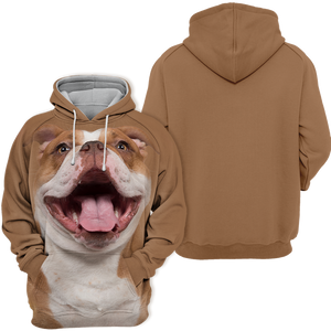 Unisex 3D Graphic Hoodies Animals Dogs English Bulldog Laugh