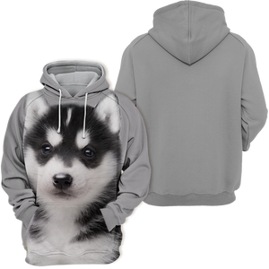 Unisex 3D Graphic Hoodies Animals Dogs Alaskan Husky Puppy Cute