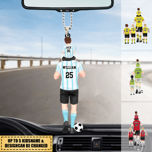 Personalized Soccer Dad & Kids Car Hanging Ornament(We Ship Worldwide)