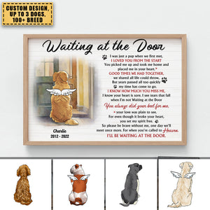 Waiting At The Door, Gift For Dog Lover, Personalized Poster