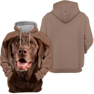 Unisex 3D Graphic Hoodies Animals Dogs Labrador Chocolate Laugh