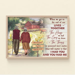 I Had You And You Had Me Personalized Canvas, Anniversary Couple, Gifts For Husband, Gifts For Wife