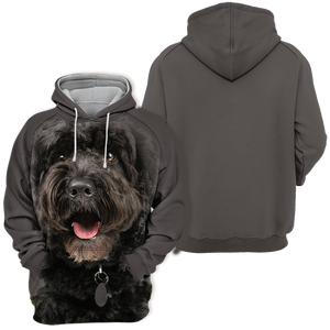 Unisex 3D Graphic Hoodies Animals Dogs Cockapoo Black