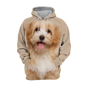 Unisex 3D Graphic Hoodies Animals Dogs Havanese Reddish Happy