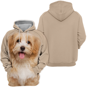 Unisex 3D Graphic Hoodies Animals Dogs Havanese Reddish Happy