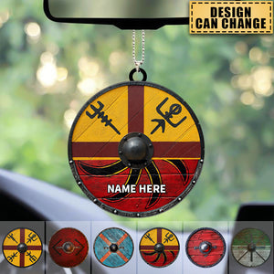 Personalized Viking Shields Warrior Acrylic Car / Christmas Ornament