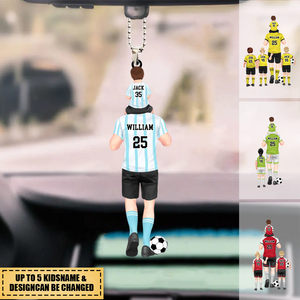 Personalized Soccer Dad & Kids Car Hanging Ornament(We Ship Worldwide)