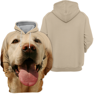 Unisex 3D Graphic Hoodies Animals Dogs Yellow Labrador Happy