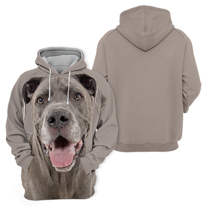 Unisex 3D Graphic Hoodies Animals Dogs Great Dane Happy