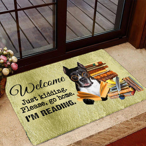 Pitbull Doormat-Welcome.Just kidding. Please, go home. I'm Reading.