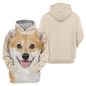 Unisex 3D Graphic Hoodies Animals Dogs Welsh Corgi Happy