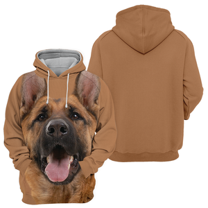 Unisex 3D Graphic Hoodies Animals Dogs German Shepherd Laugh