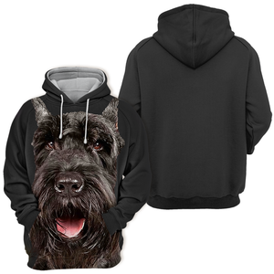 Unisex 3D Graphic Hoodies Animals Dogs Giant Schnauzer Happy