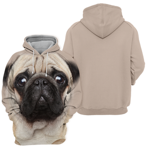 Unisex 3D Graphic Hoodies Animals Dogs Pug