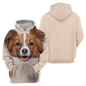 Unisex 3D Graphic Hoodies Animals Dogs Papillon Butterfly