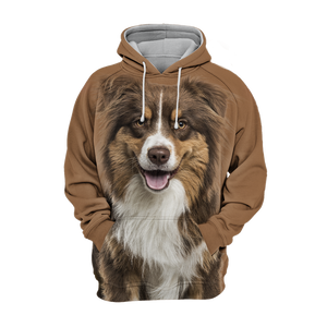 Unisex 3D Graphic Hoodies Animals Dogs Australian Shepherd Smile
