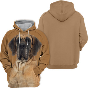 Unisex 3D Graphic Hoodies Animals Dogs Great Dane Brown Quiet