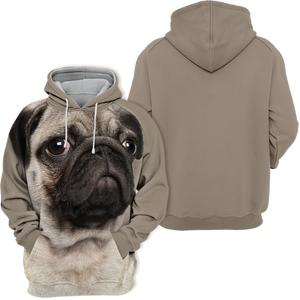Unisex 3D Graphic Hoodies Animals Dogs Pug Quiet