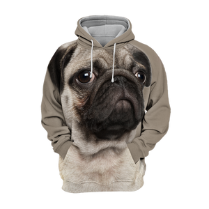 Unisex 3D Graphic Hoodies Animals Dogs Pug Quiet
