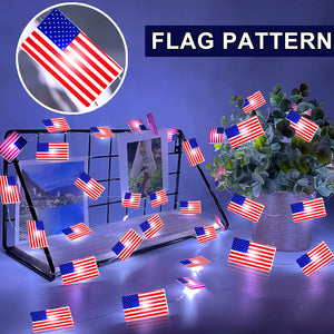 American Flag Lights String-30led/10 feet long