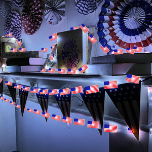American Flag Lights String-30led/10 feet long