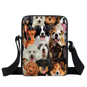A Bunch Of Dogs02 Oxford Cloth Zipped Messenger Bag