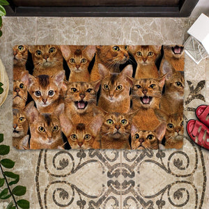 A Bunch Of Abyssinian Cats Doormat