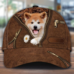 Akita Inu Holding Daisy Unisex Cap