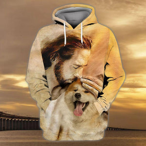 Akita Inu With God Unisex Hoodie