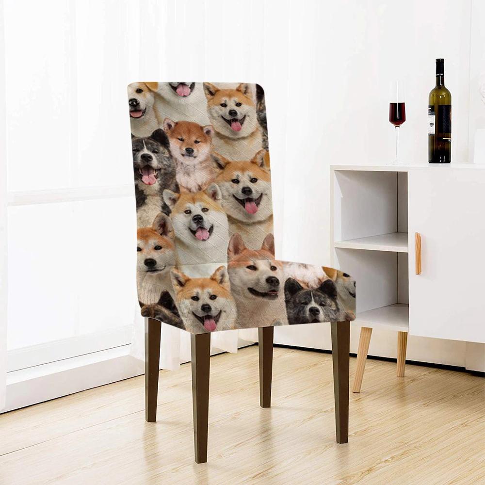 A Bunch Of Akita Inus Chair Cover/Great Gift Idea For Dog Lovers
