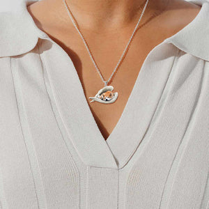 Akita Inu Sleeping Angel Stainless Steel Necklace
