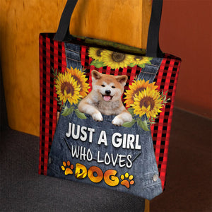 Akita Inu-Just A Girl Who Loves Dog Tote Bag