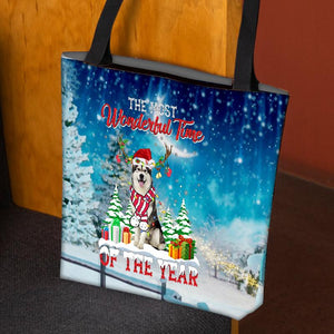 Alaskan Malamute Christmas Tote Bag