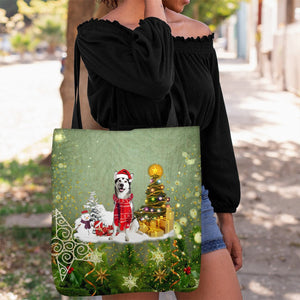 Alaskan Malamute Merry Christmas Tote Bag