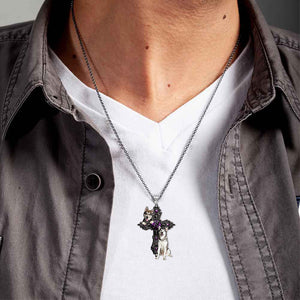 Alaskan Malamute Pray For God Stainless Steel Necklace