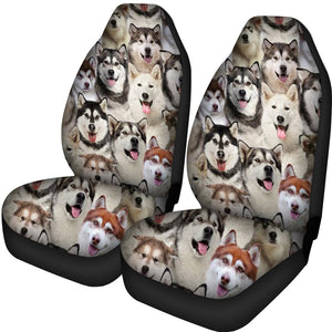A Bunch Of Alaskan Malamutes Car Seat Cover